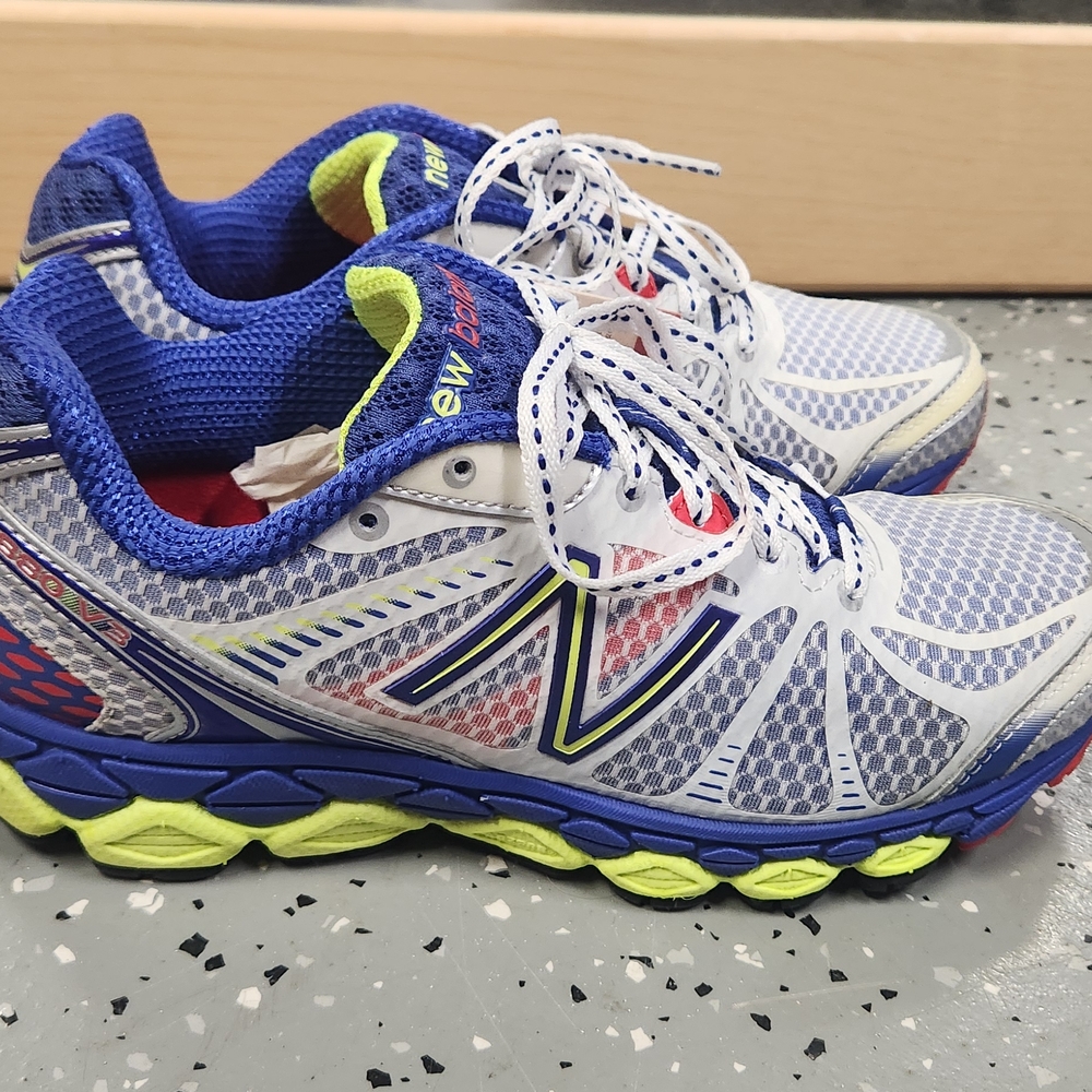 New Balance Kids' Blue and Yellow Running Shoes